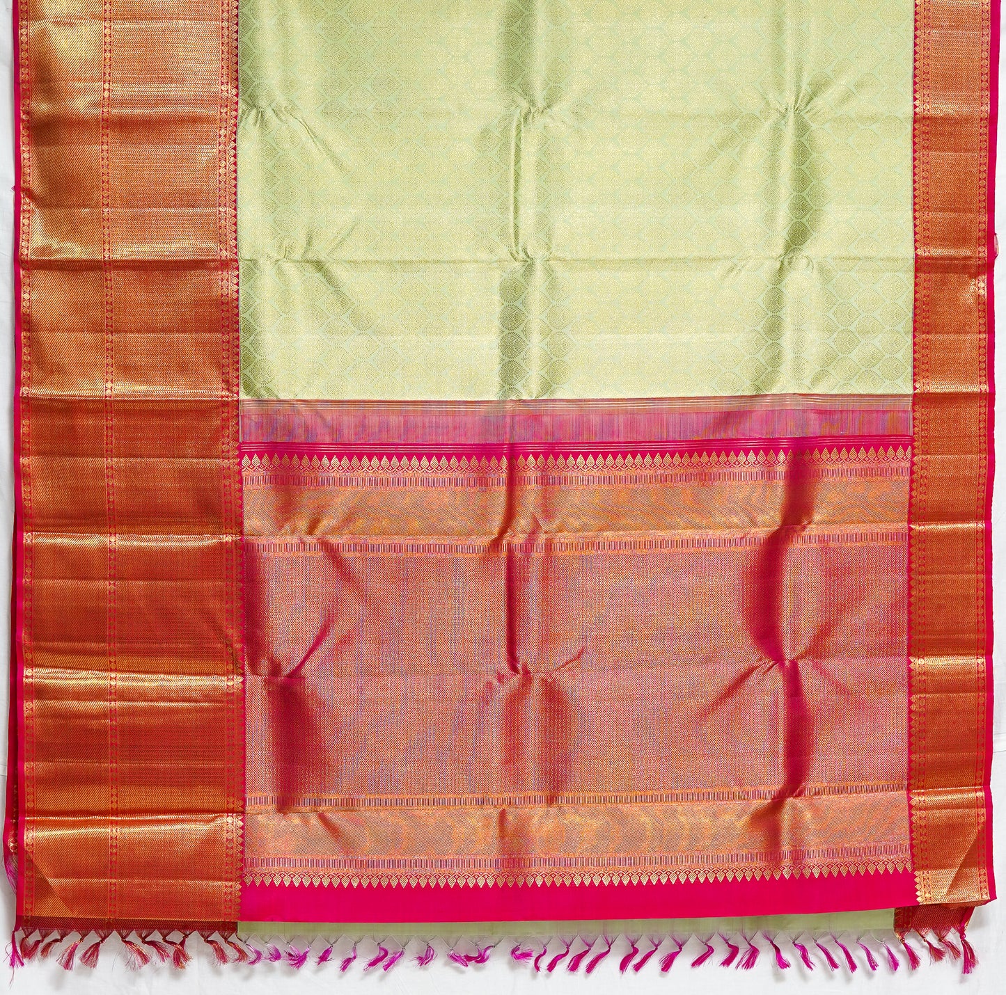 traditional pattu saree – festive wear with gold zari highlights