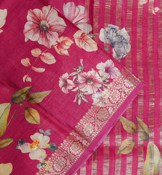 Lightweight Pure Tussar Silk Saree – Comfort with Luxury