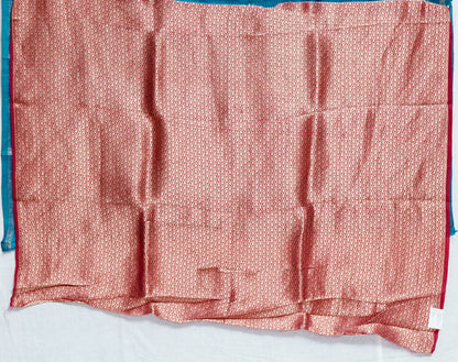 Buy Peacock Green Raw Mango Saree Online – Handwoven Pure Silk Elegance