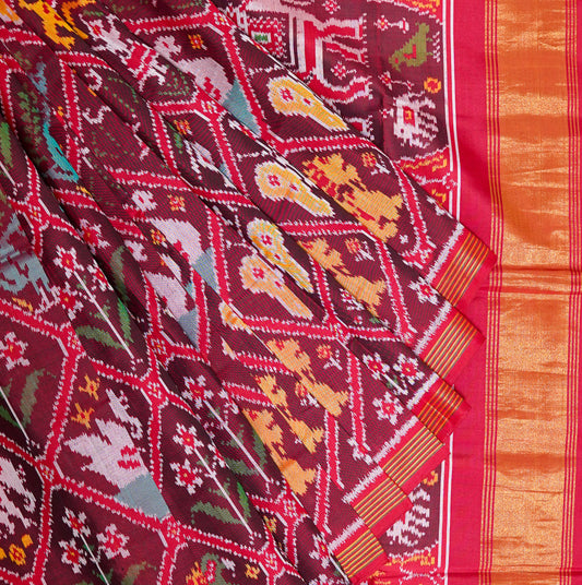 Luxury Patan Patola Saree – Crafted in Double Ikat Tradition