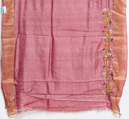 Natural Tussar Silk Saree – Heritage Weaving Craft