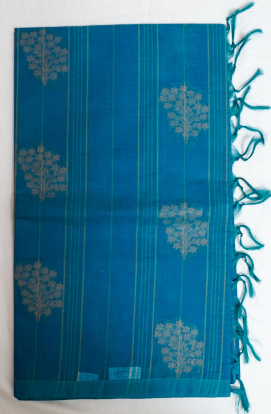 Elegant Blue Cotton Saree – Pure, Soft & Everyday Wear