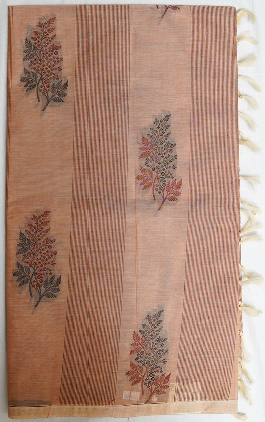 Sandal Hue Cotton Saree – Elegant, Lightweight & Comfortable Drape